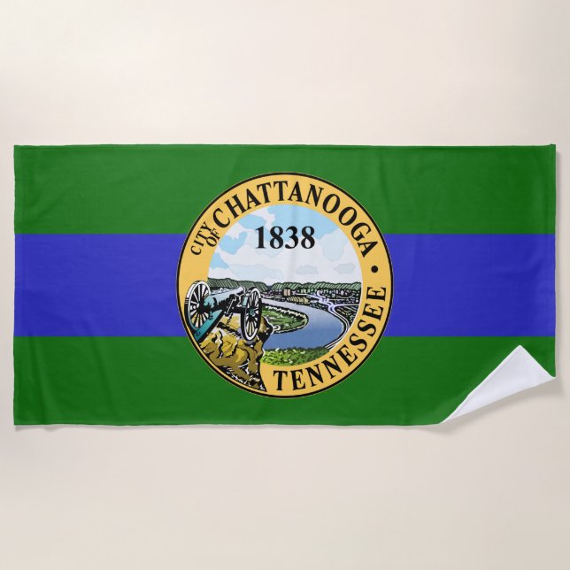 Flagge von Chattanooga (Tennessee) Strandtuch (Vorderseite)