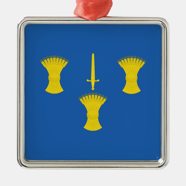 Flagge von Cheshire (Landkreis des Vereinigten Kön Ornament Aus Metall (Vorne)
