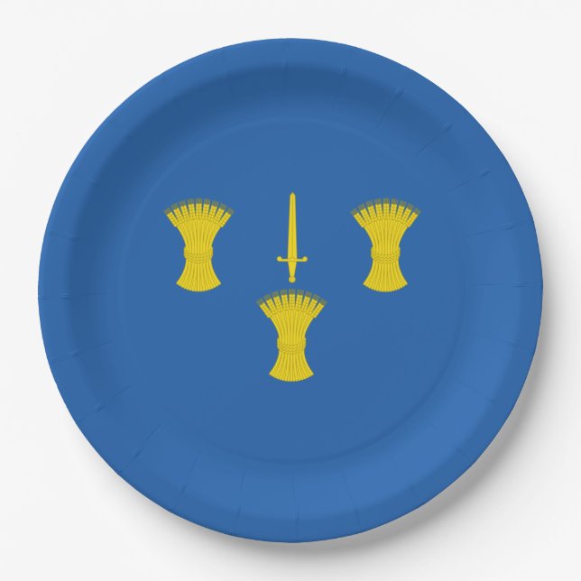 Flagge von Cheshire (Landkreis des Vereinigten Kön Pappteller (Vorderseite)