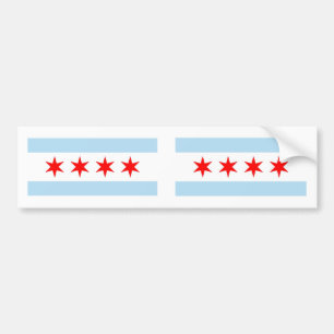 Flagge von Chicago Autoaufkleber