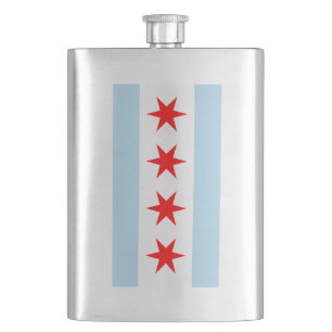 Flagge von Chicago Flachmann
