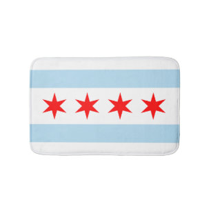 Flagge von Chicago, Illinois Bad Mat Badematte