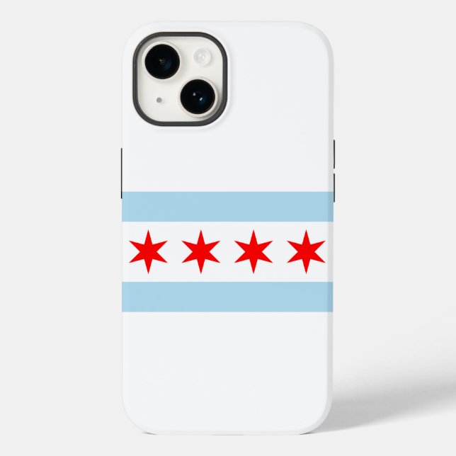 Flagge von Chicago, Illinois Case-Mate iPhone Hülle (Rückseite)
