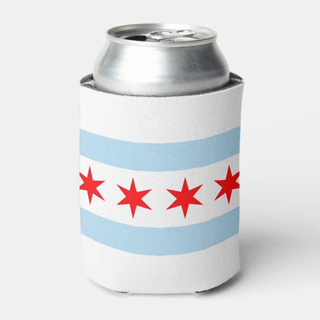 Flagge von Chicago, Illinois Dosenkühler (Kanne Vorderseite)