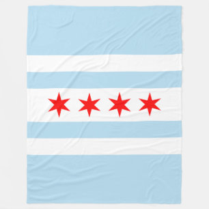 Flagge von Chicago, Illinois Fleecedecke