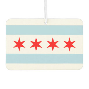 Flagge von Chicago, Illinois Getränkekasten Autolufterfrischer