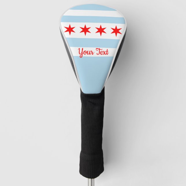 Flagge von Chicago, Illinois Golf Head Cover Golf Headcover (Vorderseite)