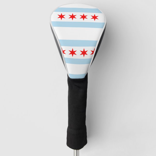 Flagge von Chicago, Illinois Golf Headcover (Vorderseite)