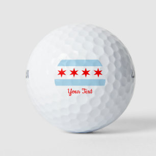 Flagge von Chicago, Illinois Golfball