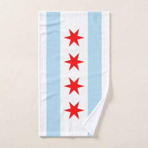 Flagge von Chicago, Illinois Handtuch