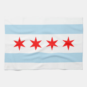 Flagge von Chicago, Illinois Küchentücher