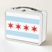 Flagge von Chicago, Illinois Metal Lunch Box