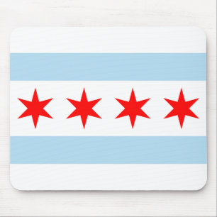 Flagge von Chicago, Illinois Mousepad