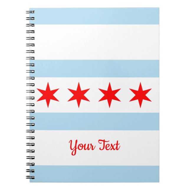 Flagge von Chicago, Illinois-Notebook Notizblock (Vorderseite)