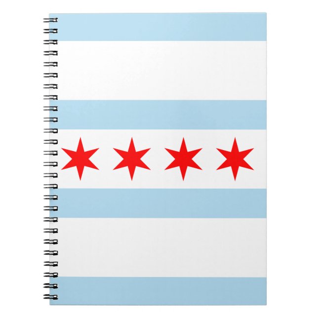Flagge von Chicago, Illinois-Notebook Notizblock (Vorderseite)