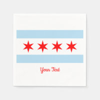 Flagge von Chicago, Illinois Paper Napkins