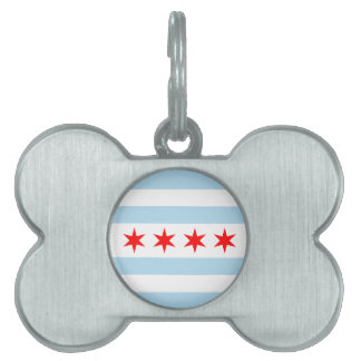Flagge von Chicago, Illinois Pet ID-Tag Tiermarke