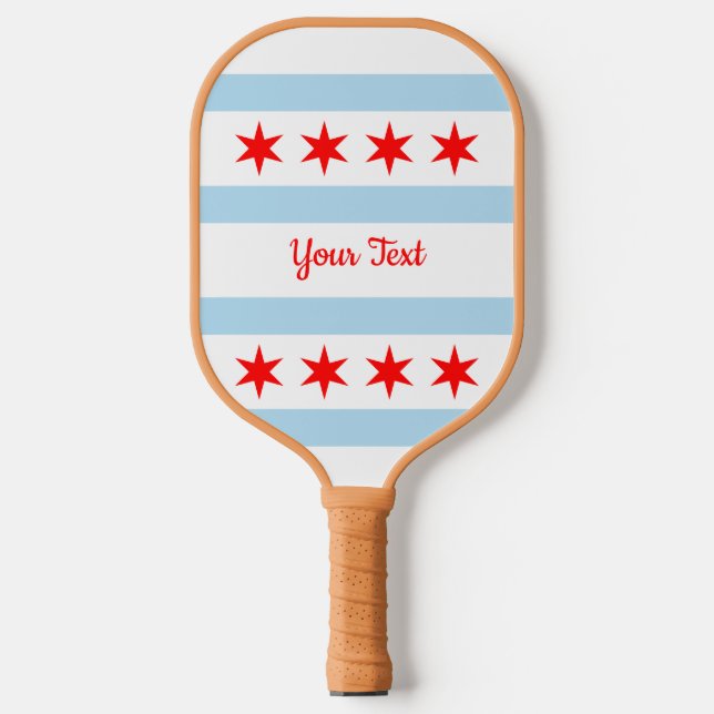 Flagge von Chicago, Illinois Pickleball Paddle (Vorderseite)