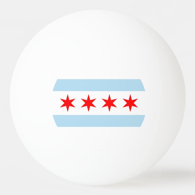Flagge von Chicago, Illinois Ping-Pong Ball (Vorderseite)