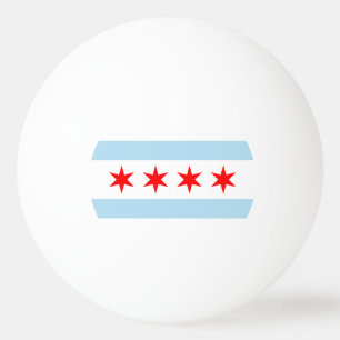 Flagge von Chicago, Illinois Ping-Pong Ball