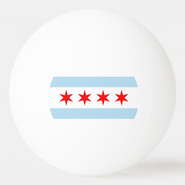 Flagge von Chicago, Illinois Ping-Pong Ball (Vorderseite)