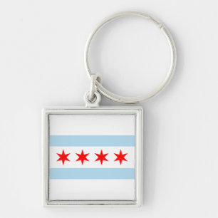 Flagge von Chicago, Illinois-Schlüsselanhänger Schlüsselanhänger