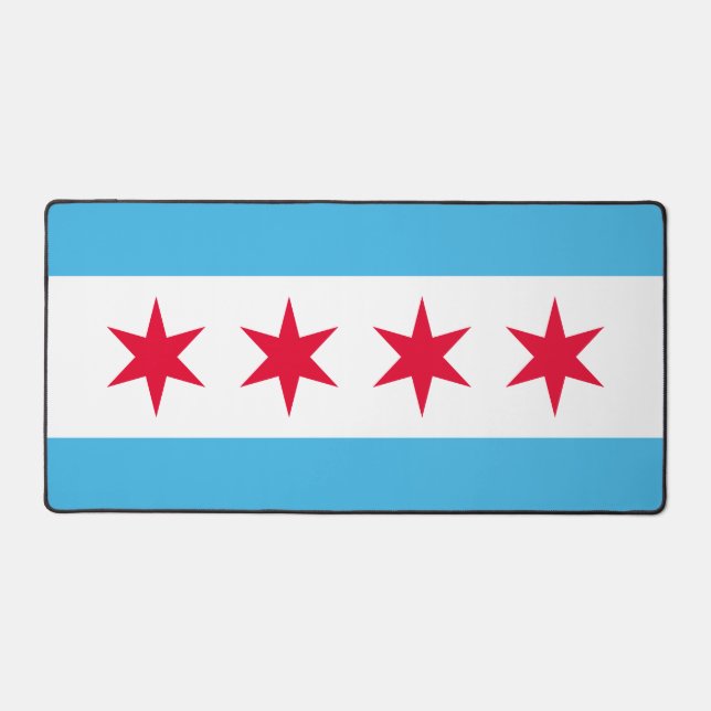 Flagge von Chicago, Illinois Schreibtischunterlage (Vorderseite)