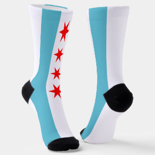 Flagge von Chicago (Illinois) Socken