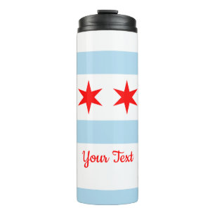 Flagge von Chicago, Illinois Thermal Tumbler Thermosbecher