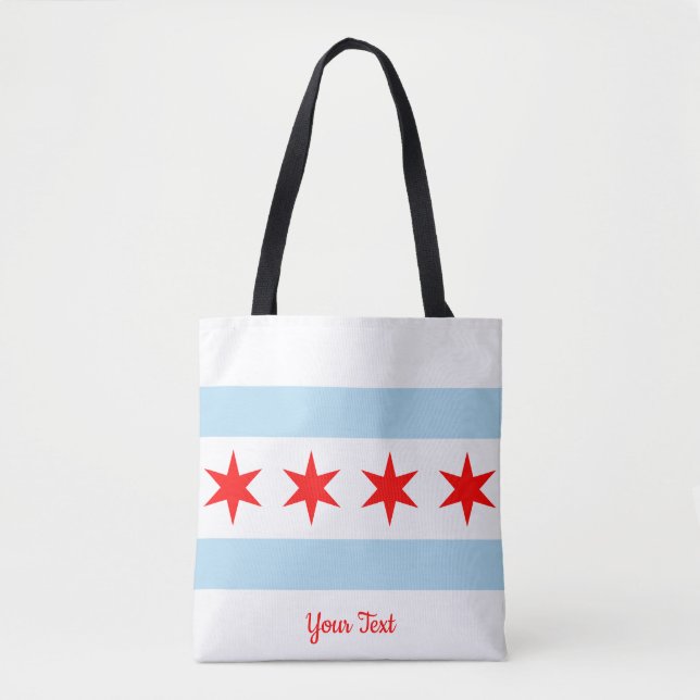 Flagge von Chicago, Illinois Tote Bag (Vorderseite)