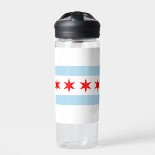 Flagge von Chicago, Illinois Trinkflasche