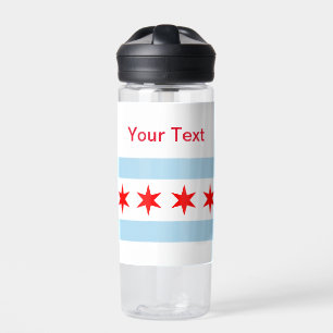 Flagge von Chicago, Illinois Trinkflasche
