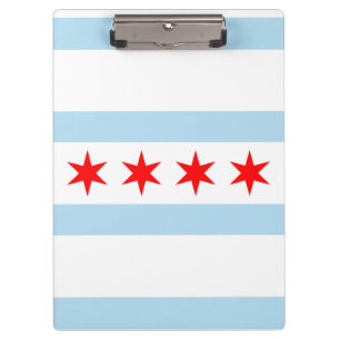 Flagge von Chicago, Illinois-Zwischenablage Klemmbrett