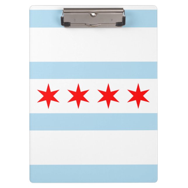Flagge von Chicago, Illinois-Zwischenablage Klemmbrett (Vorderseite)