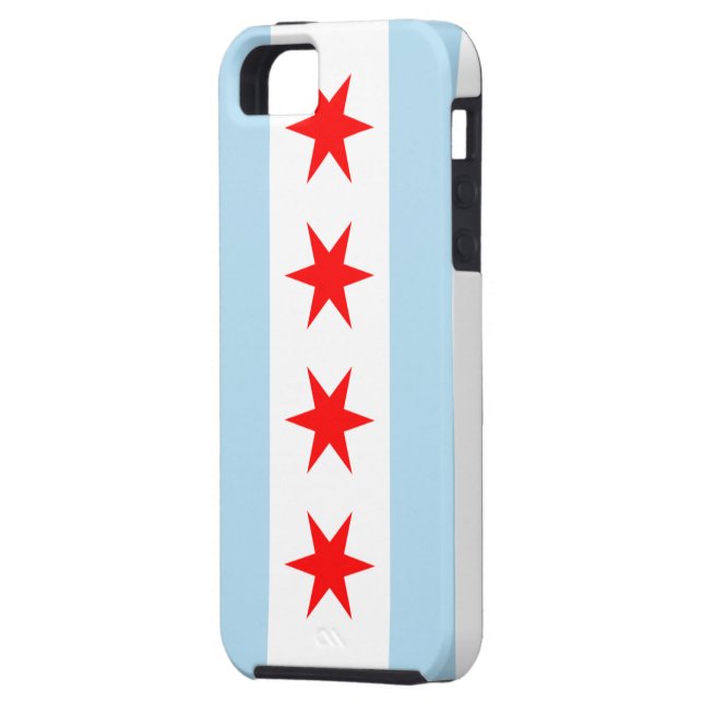 Flagge von Chicago iPhone 5 Case-Mate Tough™ Case-Mate iPhone Hülle (Rückseite Links)