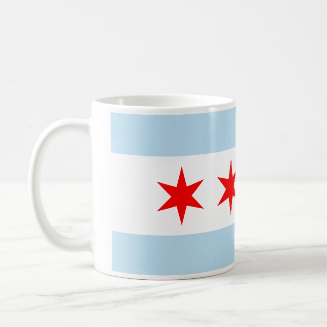 Flagge von Chicago Kaffeetasse (Links)