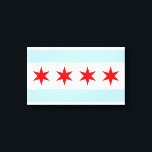 Flagge von Chicago Leinwanddruck<br><div class="desc">Patriotische Flagge von Chicago,  Illinois.</div>