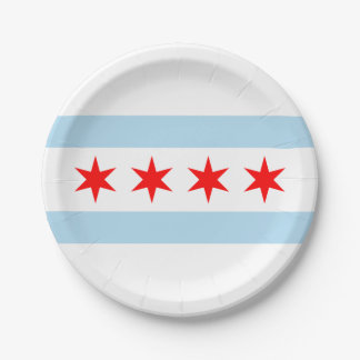 Flagge von Chicago Pappteller