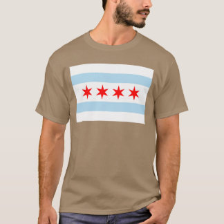 Flagge von Chicago retro T-Shirt