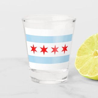 Flagge von Chicago Schnapsglas