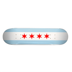 Flagge von Chicago-Skateboard Skateboard