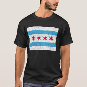 Flagge von Chicago T-Shirt