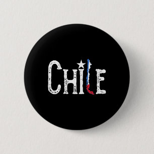 Flagge von Chile Karte Patriotischer Unabhängigkei Button