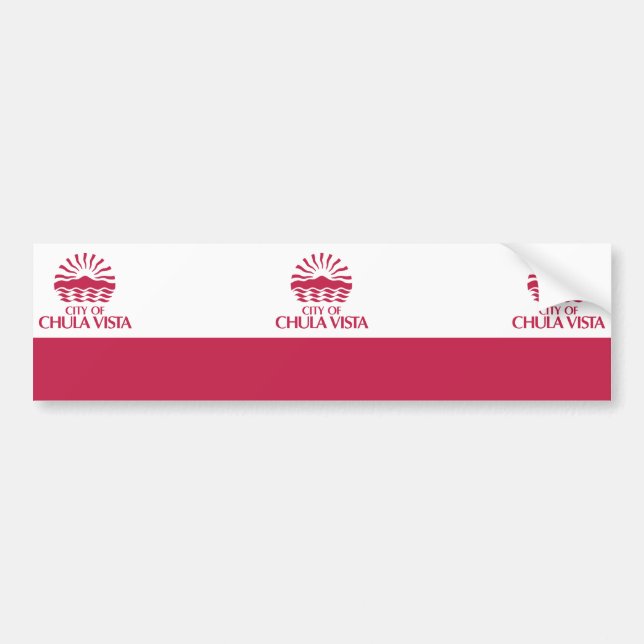 Flagge von Chula Vista (Kalifornien) Autoaufkleber (Vorne)