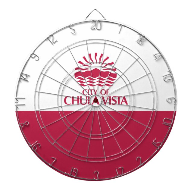 Flagge von Chula Vista (Kalifornien) Dartscheibe (vorne)
