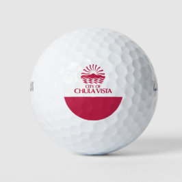 Flagge von Chula Vista (Kalifornien) Golfball