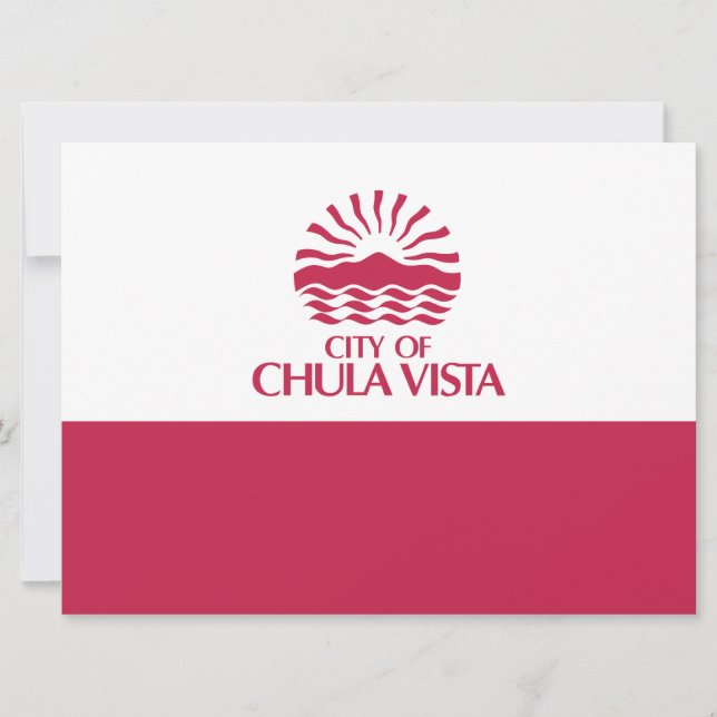 Flagge von Chula Vista (Kalifornien) Karte (Vorderseite)