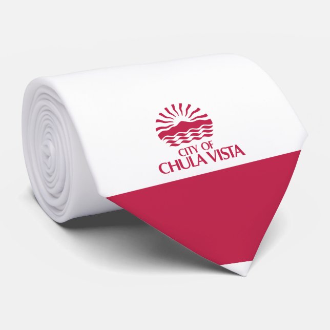 Flagge von Chula Vista (Kalifornien) Krawatte (Gerollt)