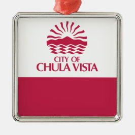Flagge von Chula Vista (Kalifornien) Ornament Aus Metall