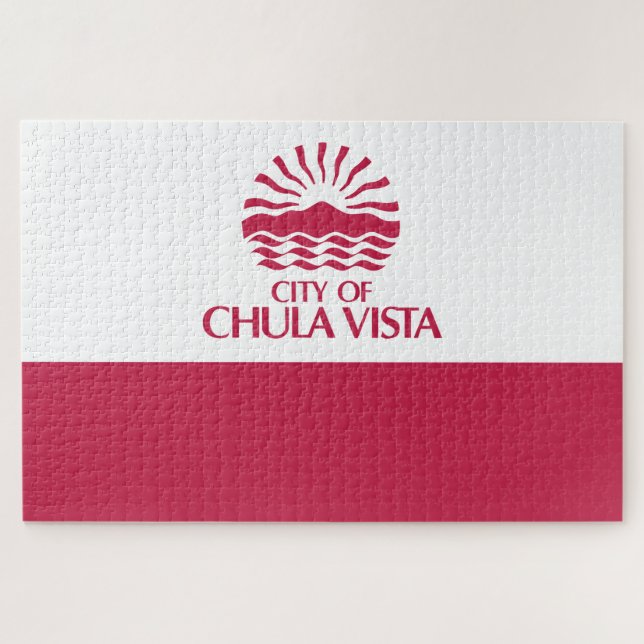 Flagge von Chula Vista (Kalifornien) Puzzle (Horizontal)